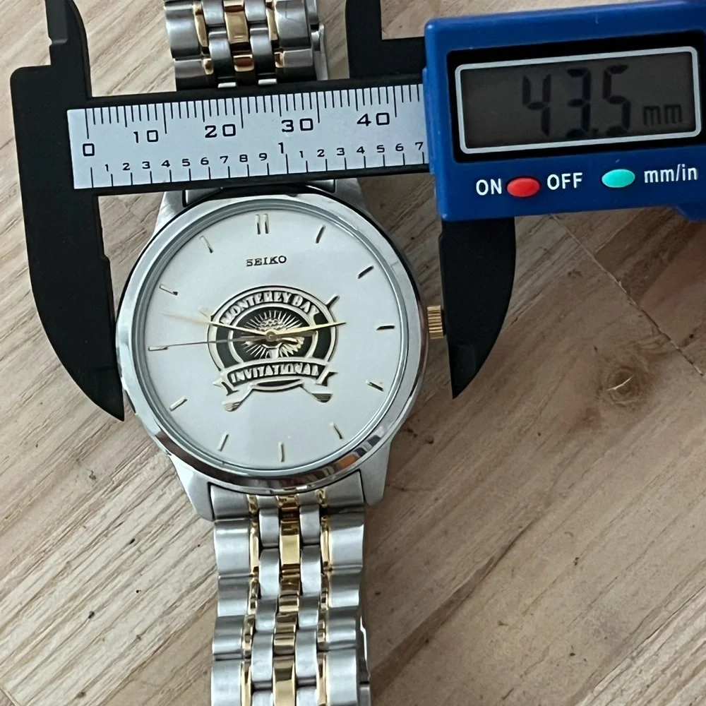 Seiko RARE Monterey Bay Invitational Golf Men’s Watch White Dial 2-Tone Bracelet